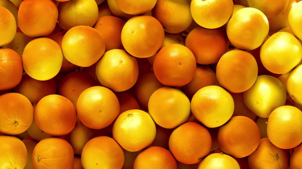 efecto de transición de naranjas caídas con canal alfa. renderización 3d