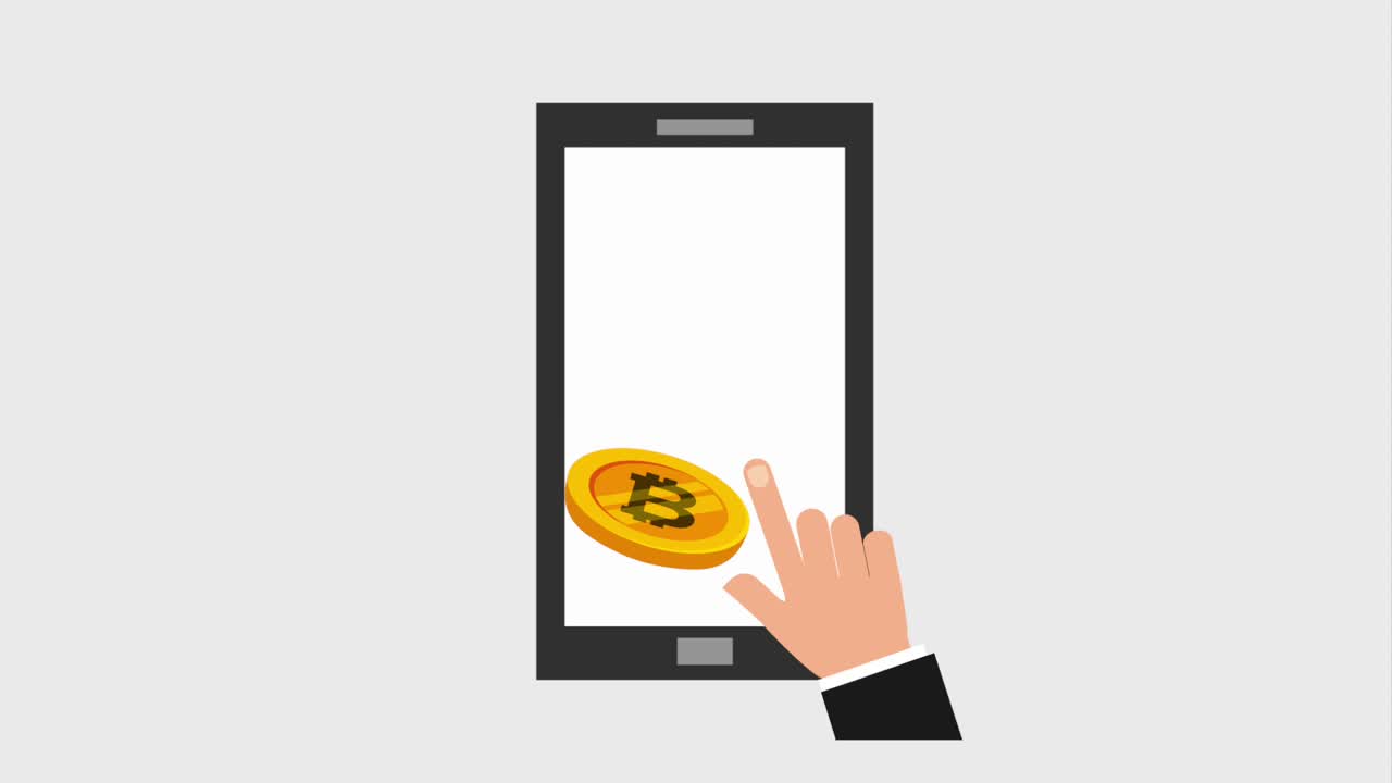 비트코인 암호화폐 디지털 애니메이션