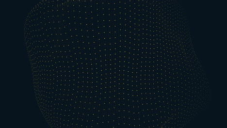 dynamic network of interconnected dots in a circular pattern on dark background