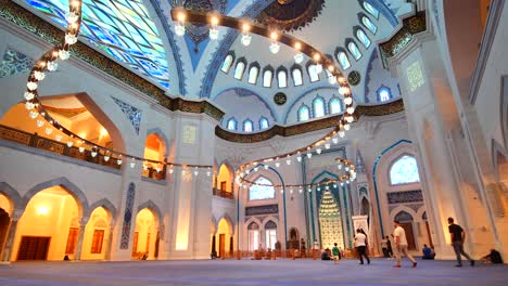 interior of a modern mosque