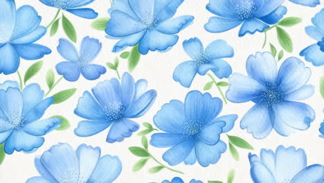 seamless watercolor blue floral pattern