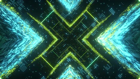 cyberpunk neon tunnel visual art
