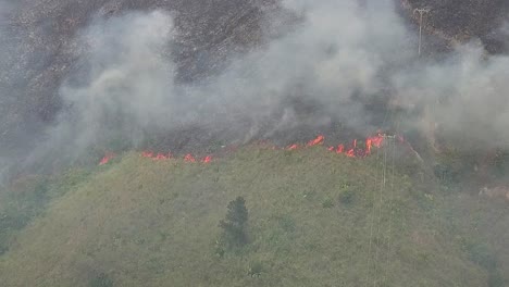 large fire near power lines