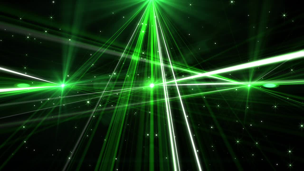Abstract Green Laser Lights