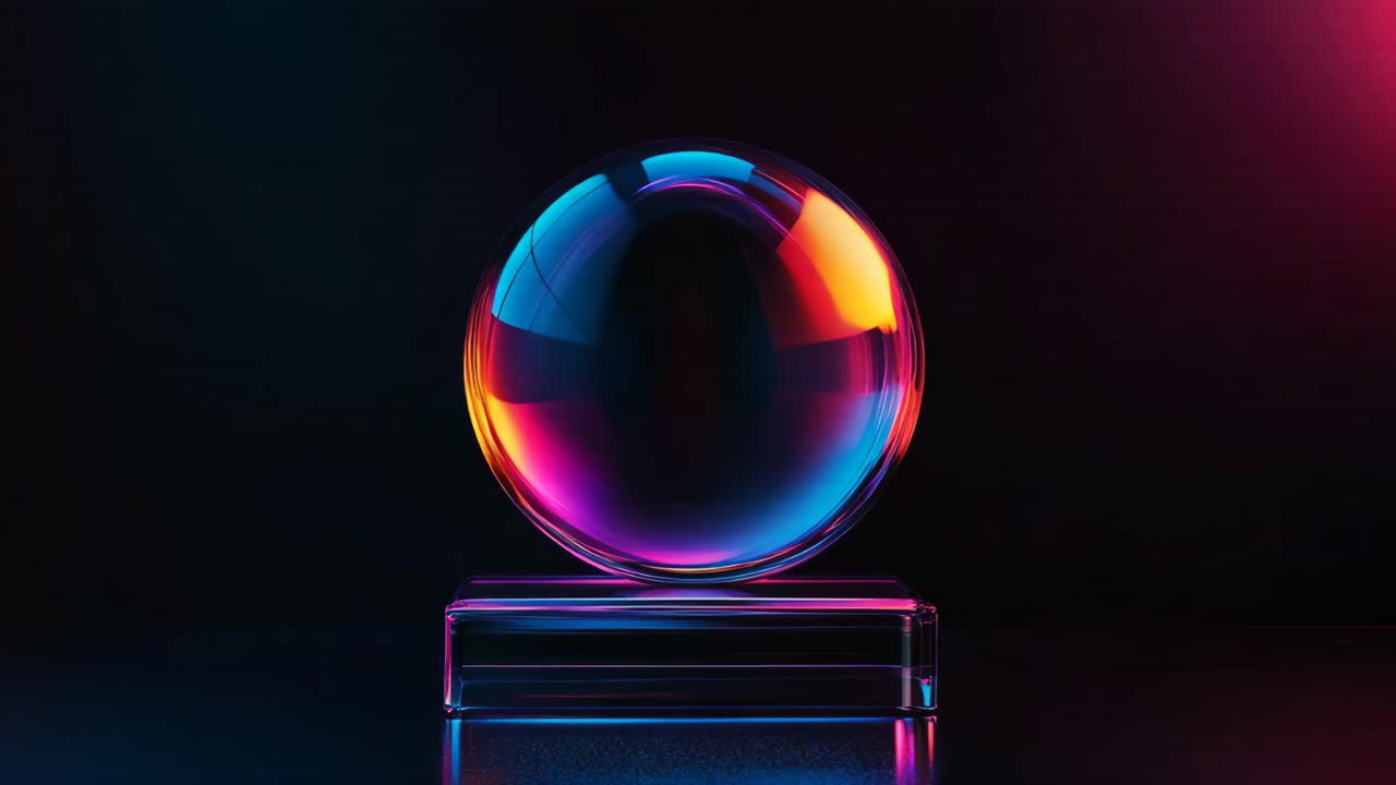 Abstract Glass Sphere on Display