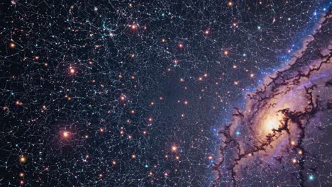 cosmic nebula and starry interstellar deep space