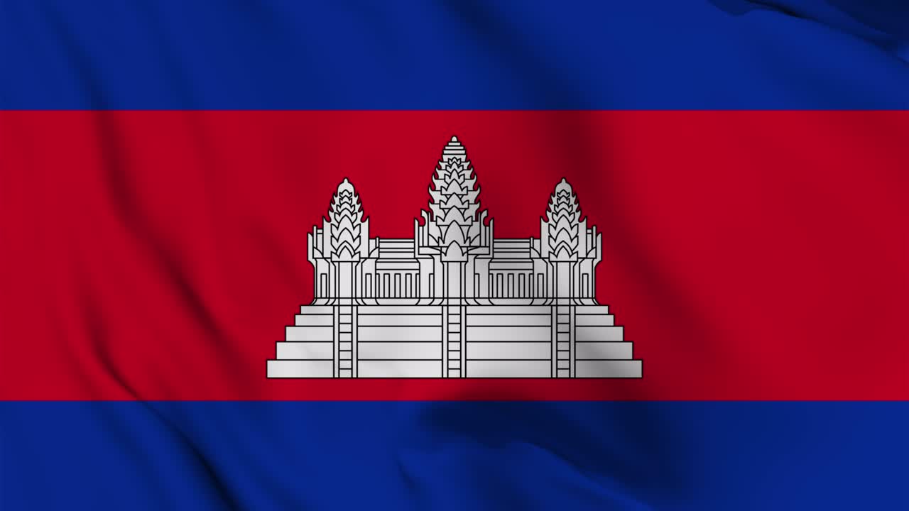 la bandera de camboya es una animación sin fisuras.