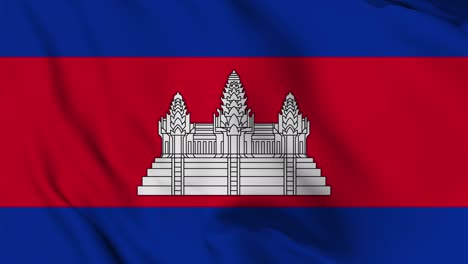 cambodia flag seamless waving animation