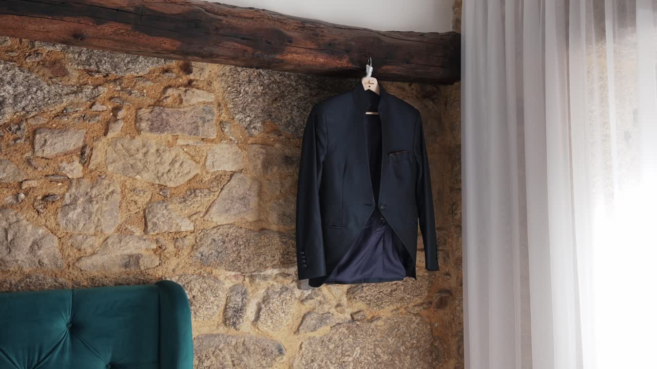 Suit Hanging on Wall