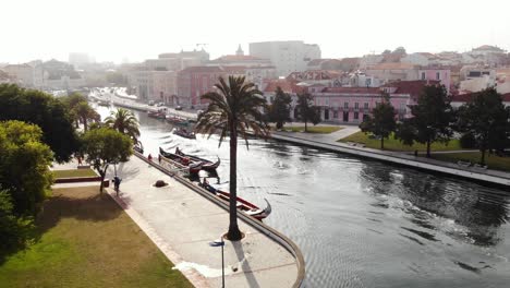 Canal-central-de-Aveiro-and-surrounding-area,-Portugal