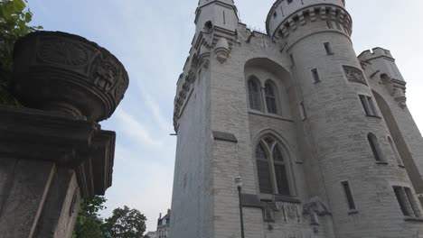 historic halle gate with medieval towers and gothic windows in brussels belgium