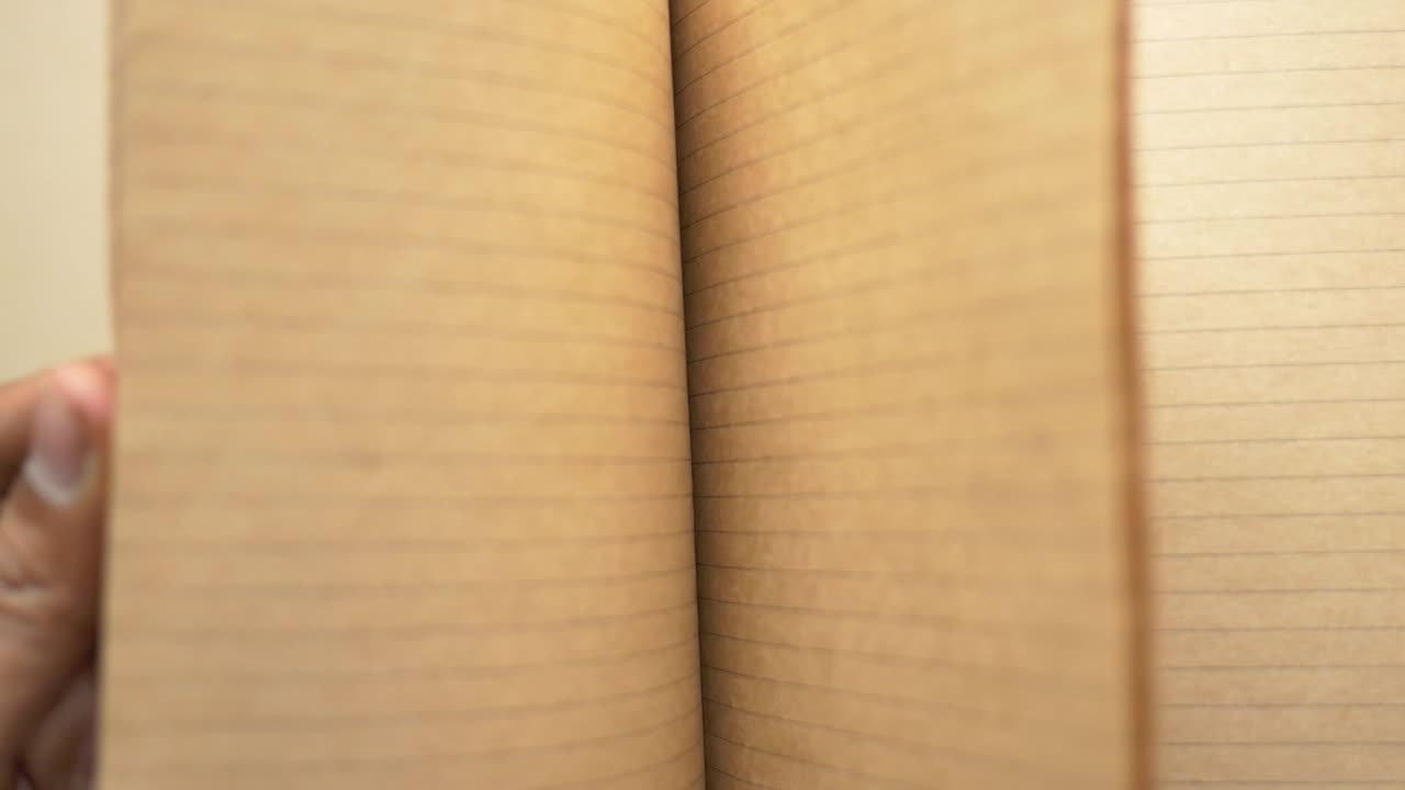 Open Notebook with Lined Paper