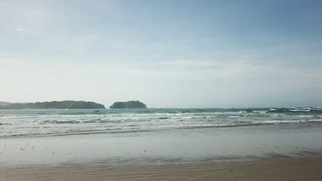 A-fly-over-of-a-bike-parked-on-the-beach