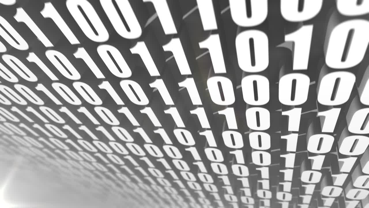 bucle de código binario gris 4k