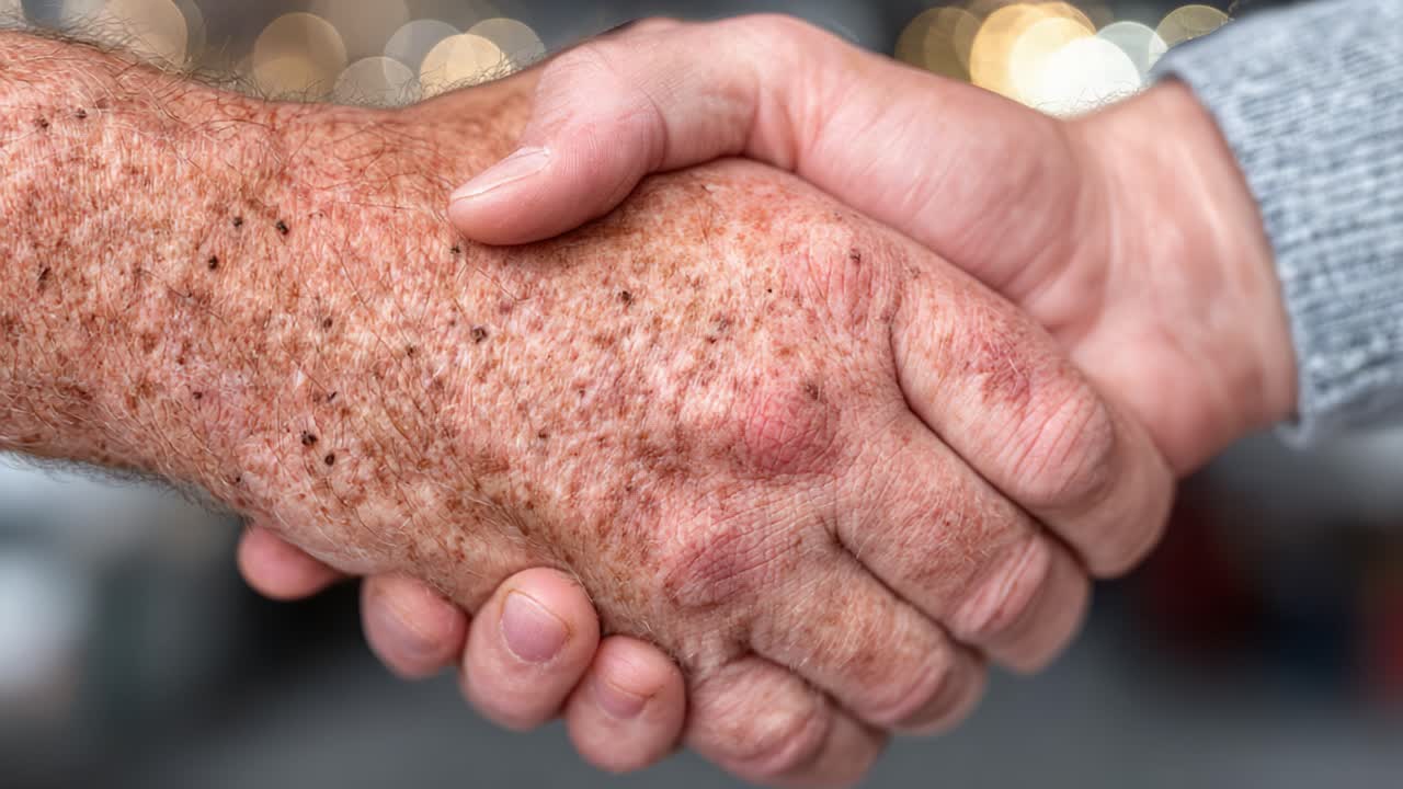 A Moment of Unity: Two Hands Engaged in a Firm Handshake, Symbolizing Trust and Connection Between Individuals