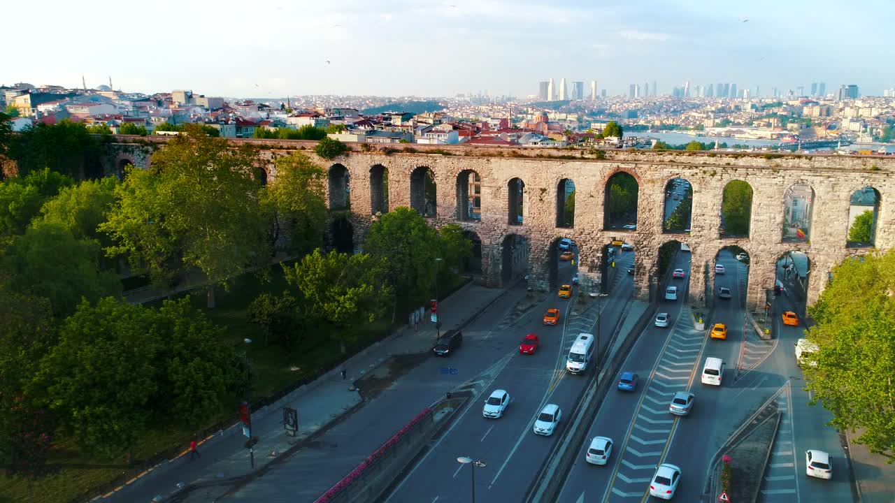 발렌스 수로 공중 이스탄불 터키 로마 제국 중동 아시아 비잔티움 드론  ⁇