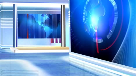 3d virtual news studio set background