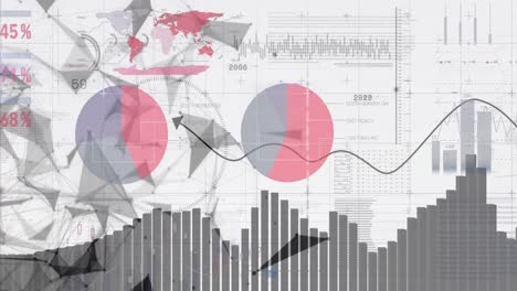 animación del procesamiento de datos sobre un fondo blanco
