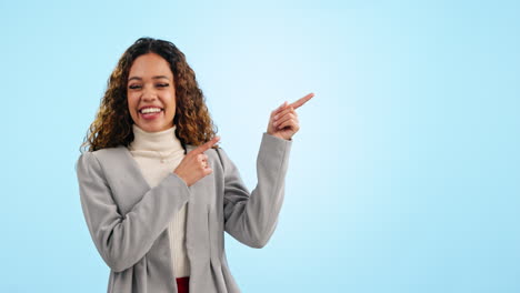 Face,-pointing-and-woman-with-business