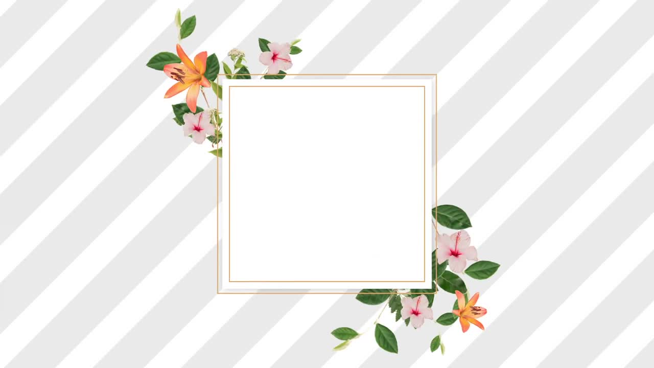 Border design with pretty lilies