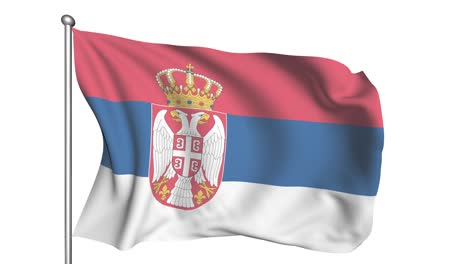 bandera de sebia en el viento (canal alfa, semitransparente, en bucle)