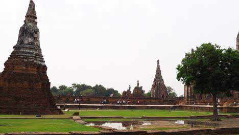 ancient temple with trees and lush greenery