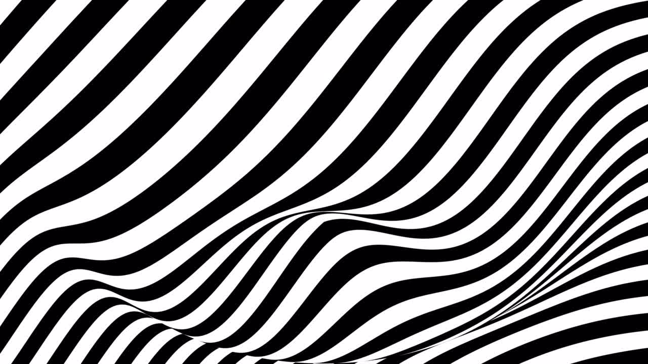 animación abstracta a rayas blancas y negras
