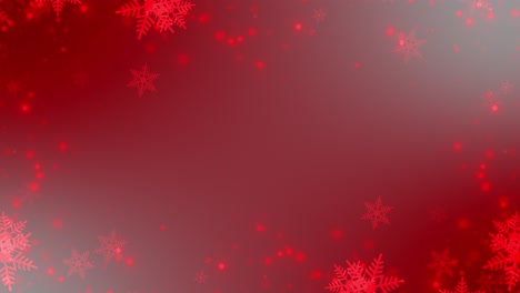 snowy new year christmas festive christmas frame 4k animation red background winter holidays