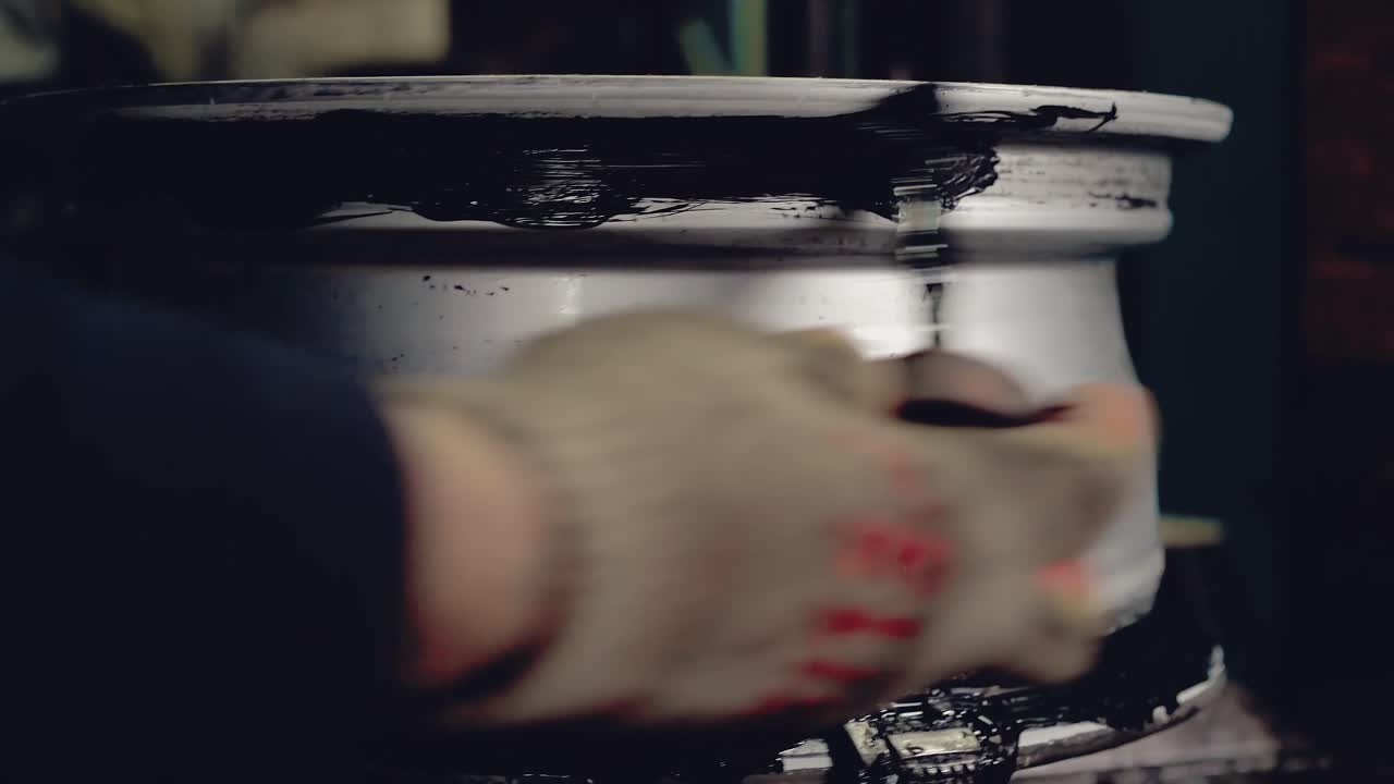 lubricar el disco con pegamento