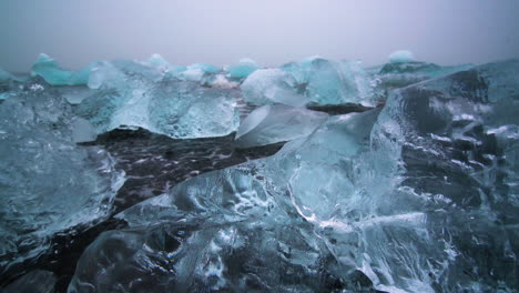 icebergs on diamond beach in iceland.