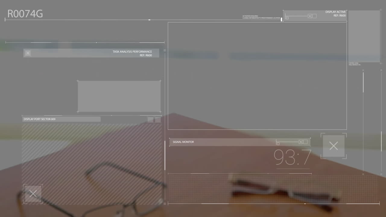 animación de procesamiento de datos digitales sobre hombres de negocios estrechando la mano