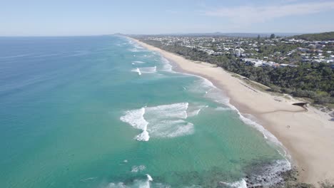 aerial view of sunshine beach and sunrise beach in the shire of noosa, queensland, australia