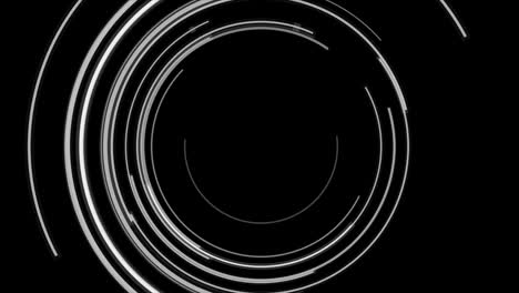 abstract black and white tech circles video animation