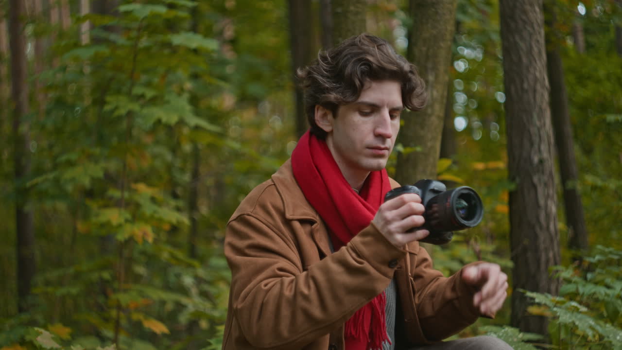 Photographer in the forest