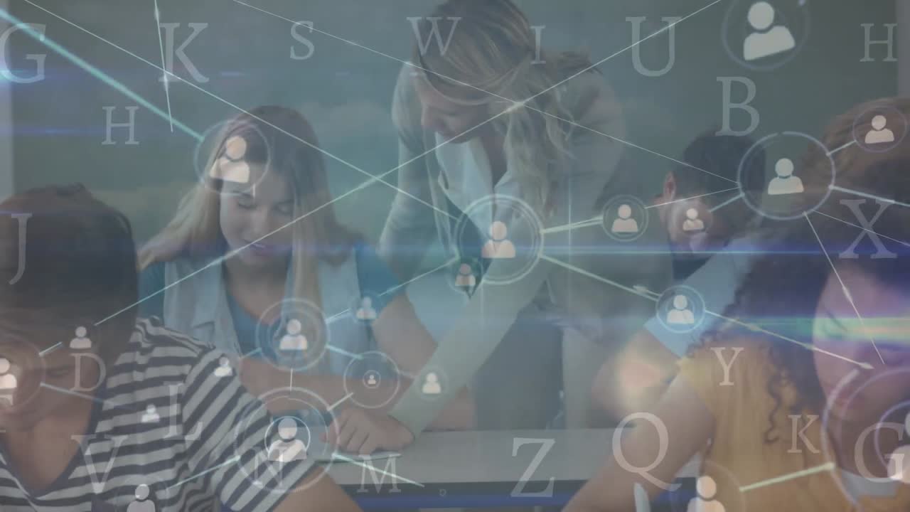 백인 여성 교사와 다양한 학생들의 수업에 대한 연결의 활성화