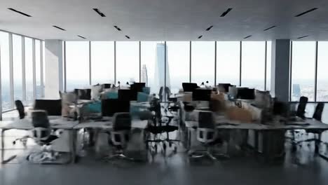 modern high-rise office space with city views