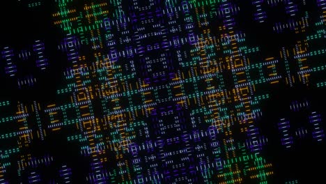 floating background of vj loop color pixel animation