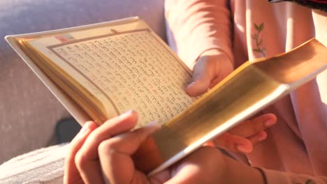woman reading quran