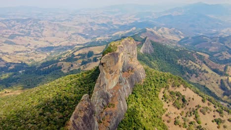 aerial dolly in over the pedra do bau rock formation