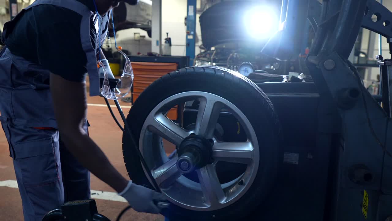 Mechanic working in a car repair shop