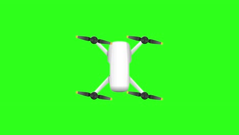 a drone rotates smoothly against a vibrant green screen, showcasing dynamic movement and aerial technology