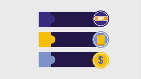 compras en línea modelo de diagrama de infografía de compra