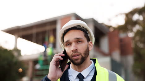 Architecture,-man-talking-or-engineer-on-a-phone