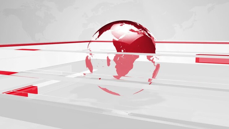 News Studio Graphics with Globe