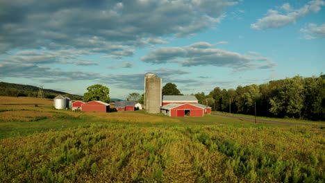 4K-aerial-footage-of-a-farm-on-a-beautiful-sunny-day