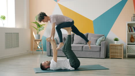 acroyoga practice at home