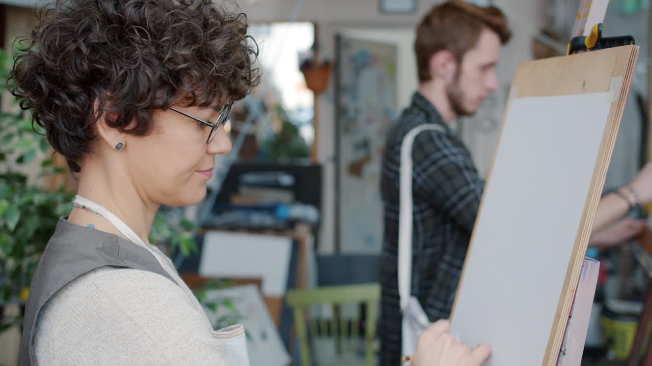 Art Class Students Drawing