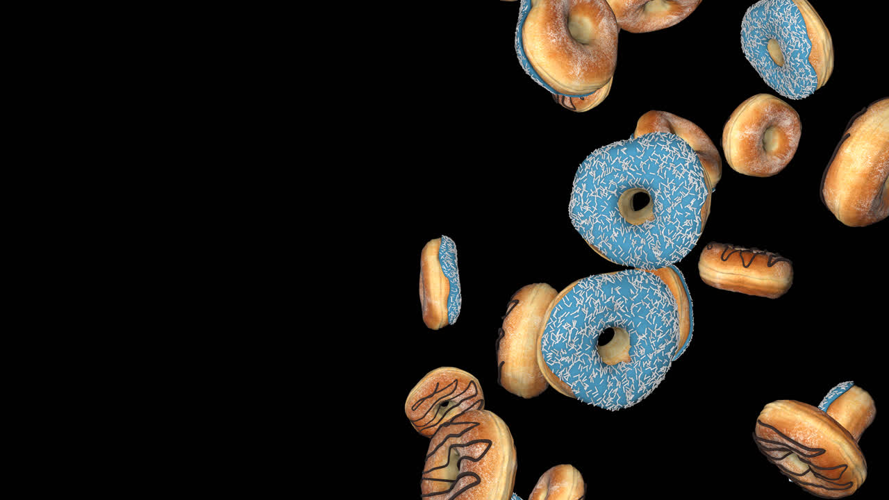 las rosquillas que caen con el canal alfa