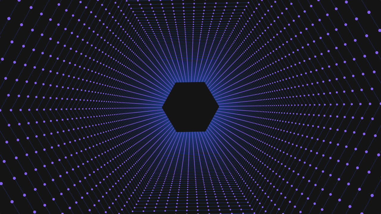 una estructura en forma de hexágono con puntos y líneas