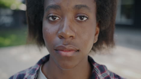 close-up portrait of a young black woman
